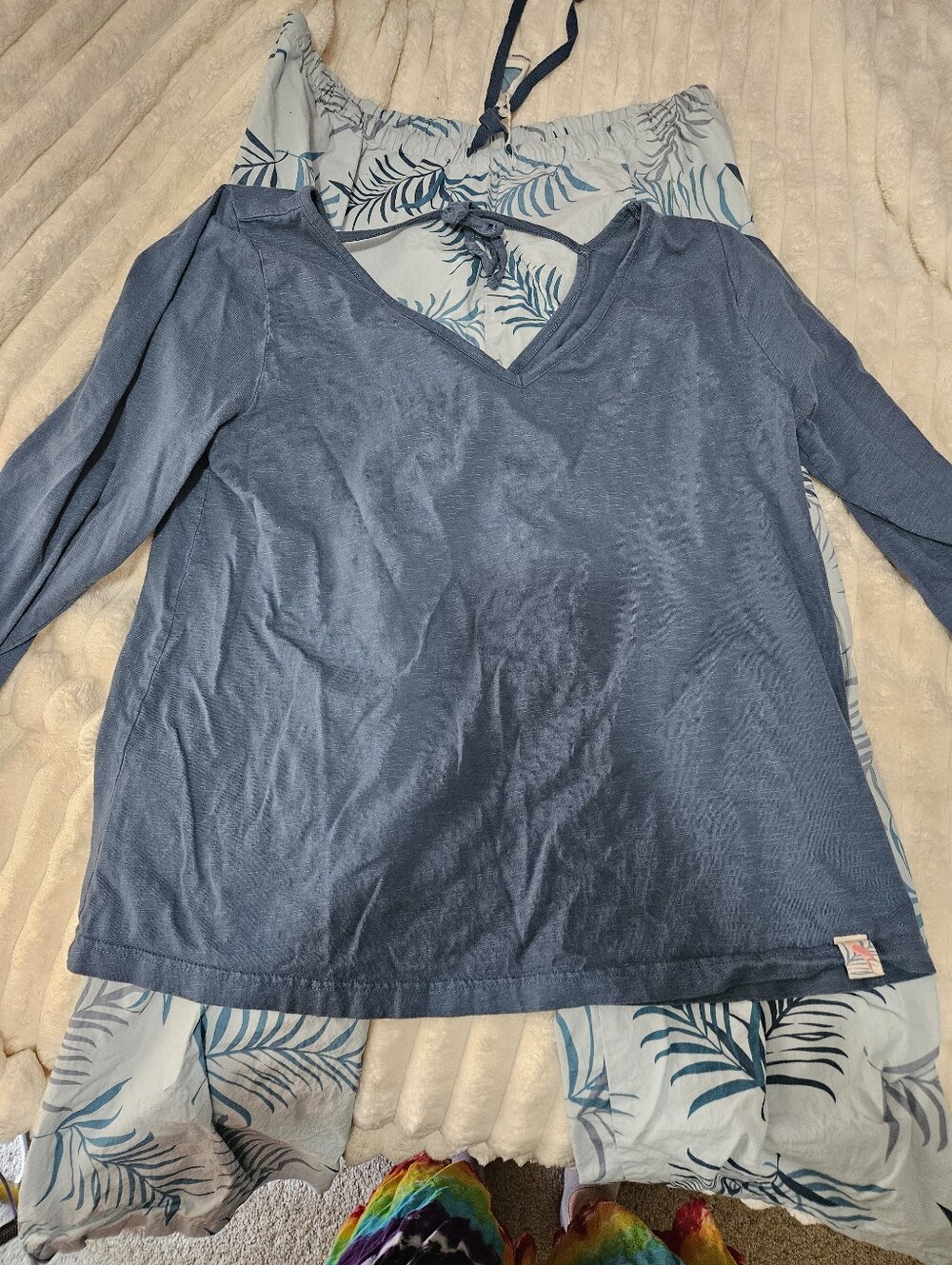 Margarittaville Dreams 100% Cotton Pajama Pants & Longsleeve Top Set, Size Large - Picture 2 of 7